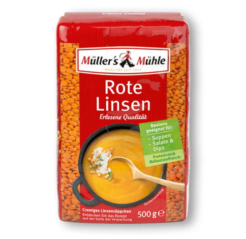 Müller's Mühle Rote Linsen 500g