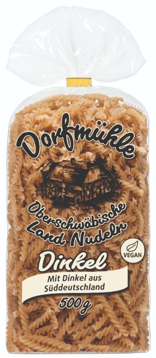 Dorfmühle Oberschwäbische Land-Nudeln Dinkel Spiralen 500g