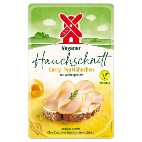 Rügenwalder Vegane Hauchschnitt Curry Hähnchen 70g