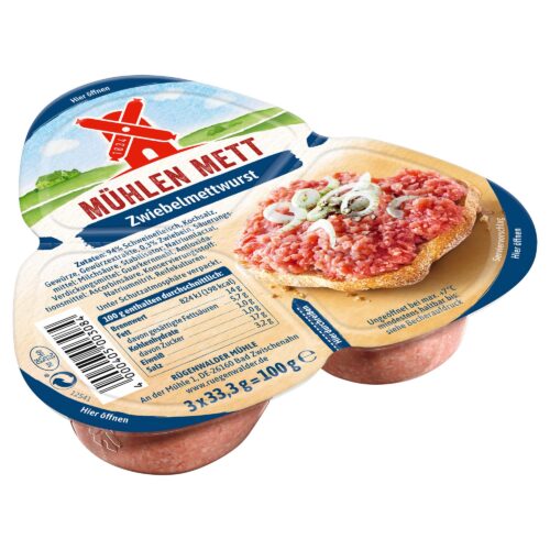 Mühlen Mett Zwiebelmettwurst 3x33,3g