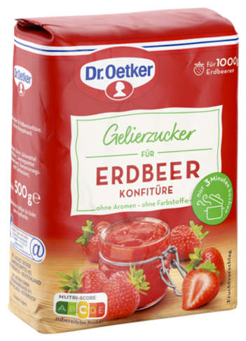 4000521003371 Dr.Oetker Gelierzucker für Erdbeer Konfitüre 500g