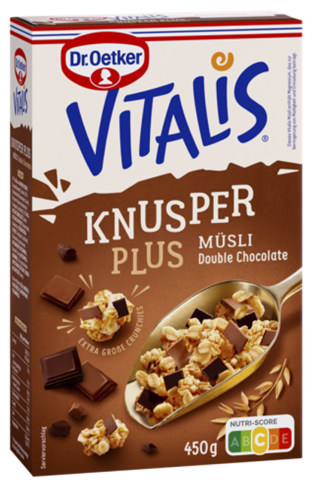 Dr.Oetker Vitalis Knusper Plus Double Chocolate 450g