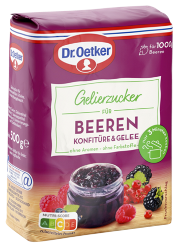 4000521005474 Dr.Oetker Gelierzucker für Beeren Konfitüre 500g