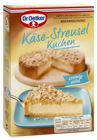 Dr.Oetker Backmischung für Käse-Streusel Kuchen 730g