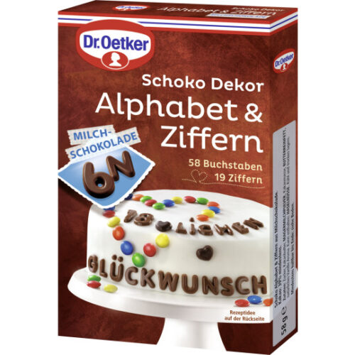 Dr.Oetker Schoko Dekor ABC & Ziffern 58g