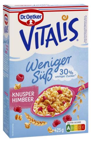 Dr.Oetker Vitalis Knusper Himbeer weniger süß 425g
