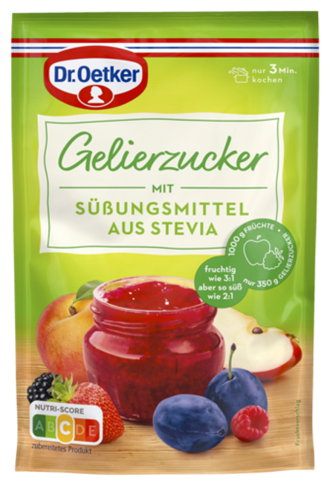 4000521011314 Dr.Oetker Gelierzucker mit Stevia 350g