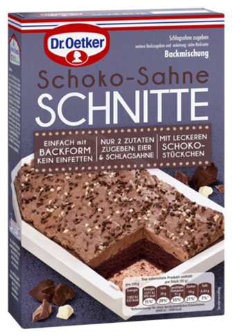 Dr.Oetker Backmischung Schoko-Sahne Schnitte 266g
