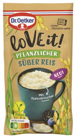 4000521031565 Dr.Oetker LoVE it! Pflanzlicher Süßer Reis 51g