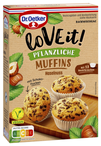 4000521032364 Dr.Oetker Love it Pflanzliche Muffins Haselnuss 435g