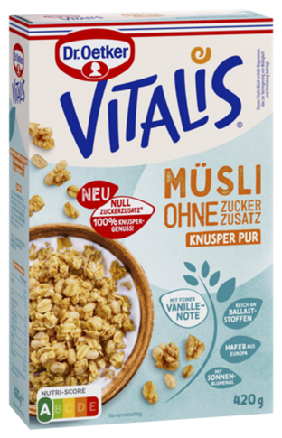 4000521035662 Dr.Oetker Vitalis ohne Zuckerzusatz Knusper Pur 420g