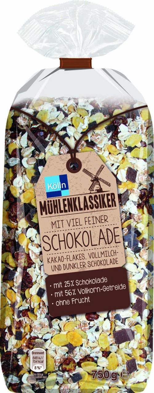 Kölln Mühlenklassiker mit viel feiner Schokolade 750g