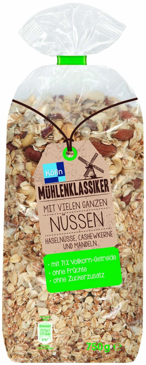 Kölln Mühlenklassiker mit vielen ganzen Nüssen 750g