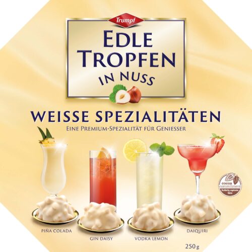 Trumpf Edle Tropfen in Nuss weisse Spezialitäten 250g