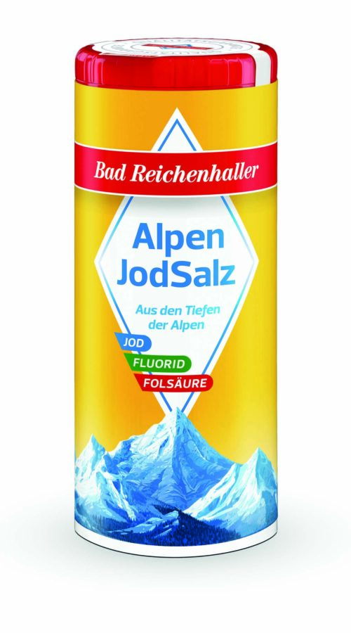 Bad Reichenhaller Alpen Jod Salz + Fluorid + Folsäure (Dose) 125g
