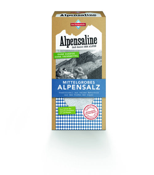 Bad Reichenhaller Alpensaline Mittelgrobes Alpensalz 1kg