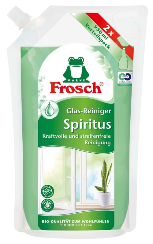 Frosch Glas-Reiniger Spiritus Nachfüllbeutel 950ml