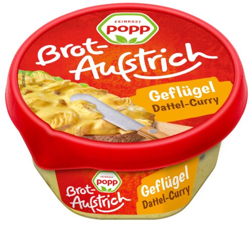 Popp Brotaufstrich Geflügel Dattel-Curry 150g