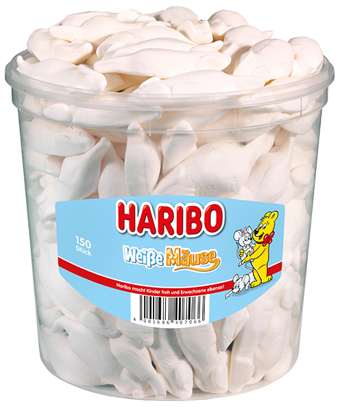 Haribo weisse Mäuse 150St 1050g