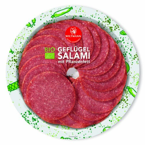 Wiltmann Bio Geflügel-Salami mit Pflanzenfett 80g