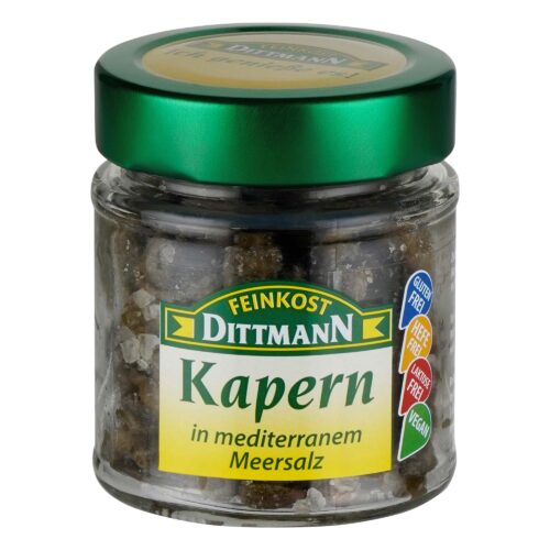 Feinkost Dittmann Kapern in mediterranem Meersalz 90g
