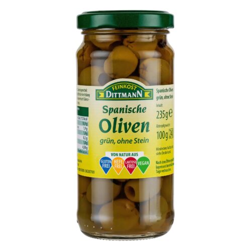 Feinkost Dittmann Spanische Oliven Grün ohne Stein 235g