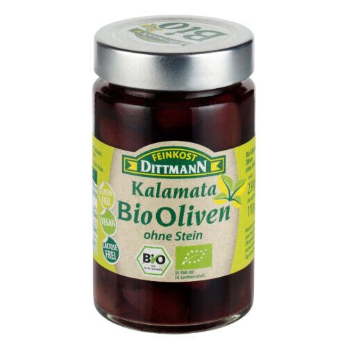 Feinkost Dittmann Kalamata Bio Oliven schwarz 230g