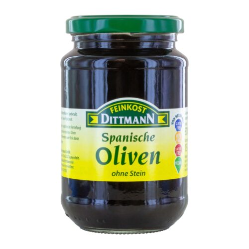 Feinkost Dittmann Spanische Oliven schwarz ohne Stein 300g