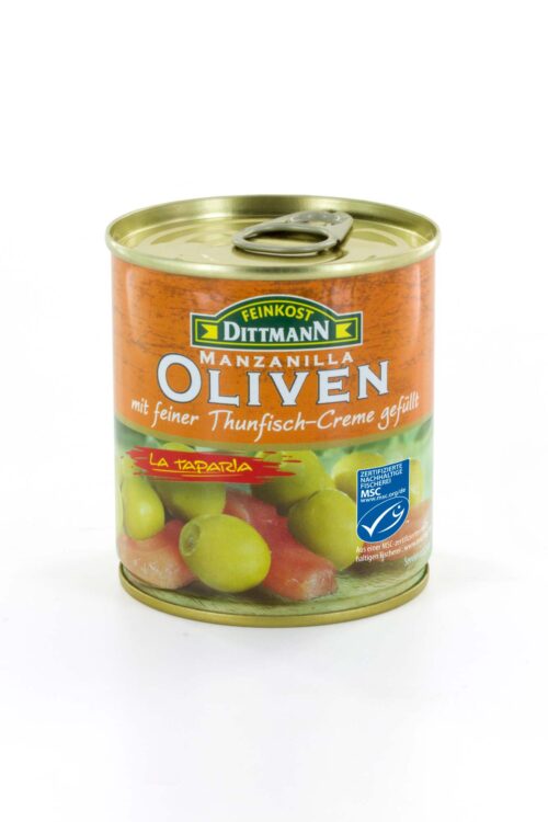Feinkost Dittmann Manzanilla-Oliven gefüllt mit Thunfischcreme 200g