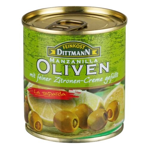 Feinkost Dittmann Manzanilla-Oliven mit feiner Zitronen-Creme gefüllt 200g