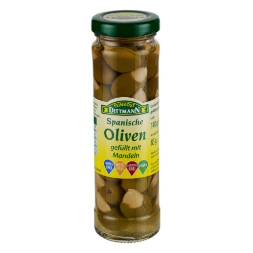 Feinkost Dittmann Spanische Oliven gefüllt mit Mandeln 140g