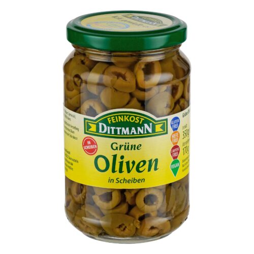 Feinkost Dittmann Grüne Oliven in Scheiben 350g