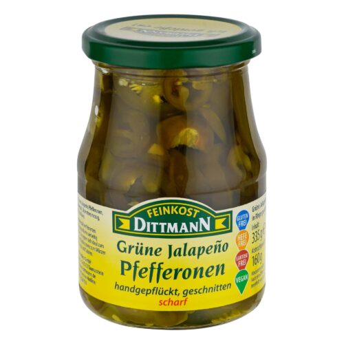 Feinkost Dittmann Grüne Jalapeño Pfefferonen 335g