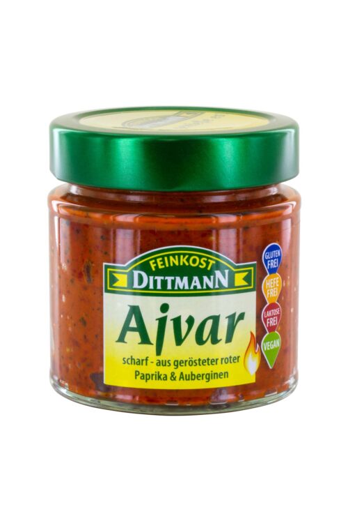 Feinkost Dittmann Ajvar geröstet rot scharf 182ml