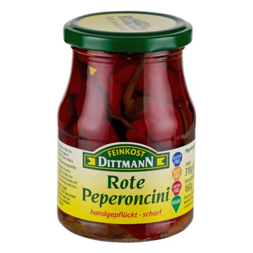 Feinkost Dittmann Rote Peperoncini scharf 310g
