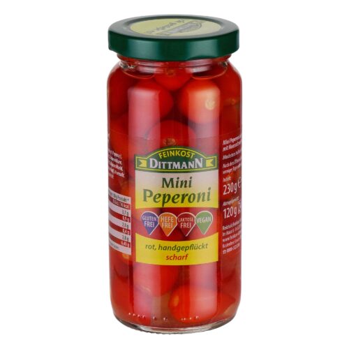Feinkost Dittmann Mini Peperoni rot scharf 120g