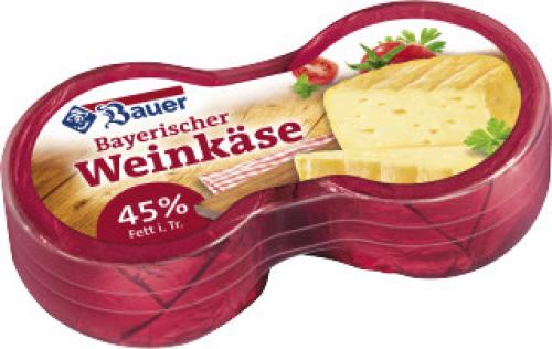 Bauer Bayerischer Weinkäse 45% 2x62,5g
