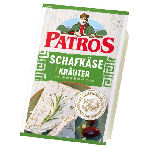 4002468207157 Patros Schafskäse Kräuter 53% 150g