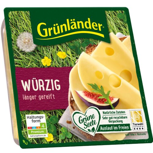 Grünländer Scheiben würzig 48% 120g