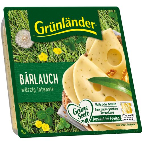Grünländer Scheiben Bärlauch 48% 120g