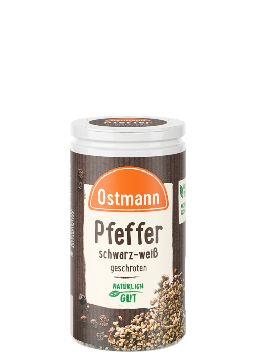 Ostmann Pfeffer schwarz-weiß geschroten 40g
