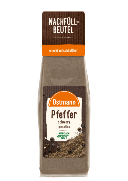Ostmann Pfeffer schwarz gemahlen - Beutel 50g
