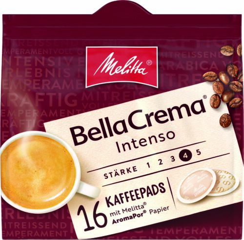 Melitta BellaCrema Kaffeepads Intenso 16St 107g