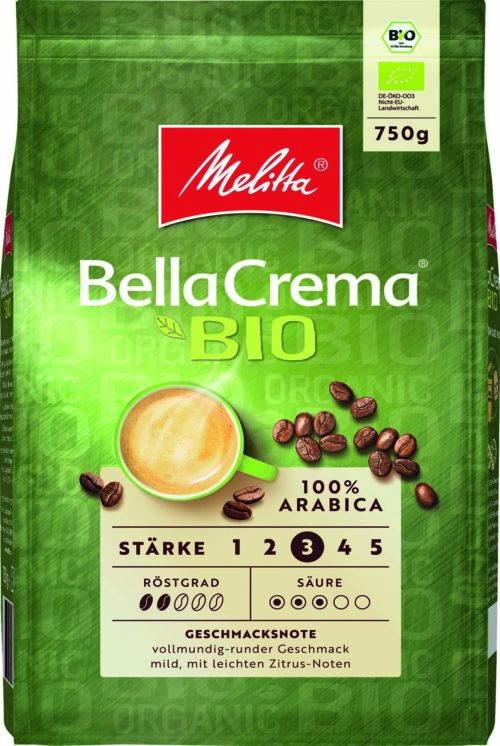 Melitta Bio BellaCrema Kaffee 750g