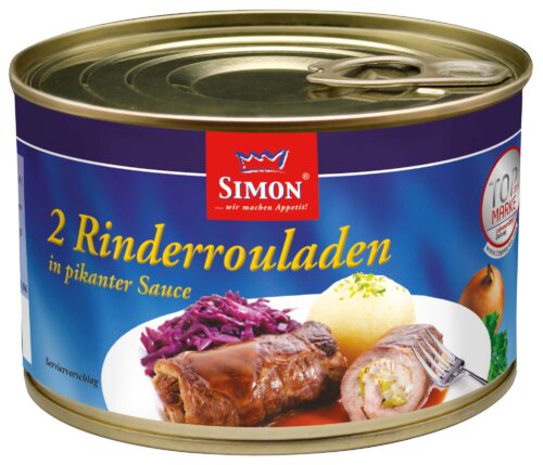 4002757012493 Simon 2 Rinderrouladen in pikanter Sauce 400g