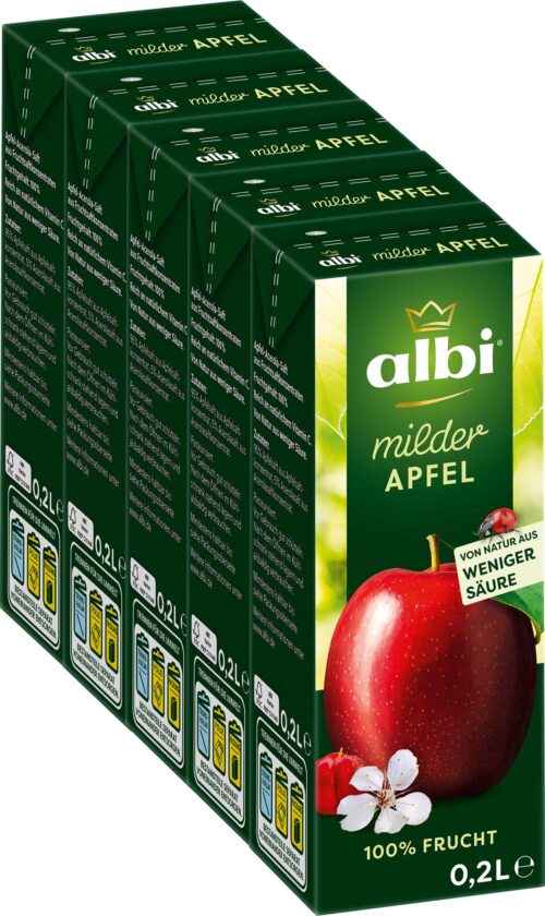 albi milder Apfelsaft 5x0,2l