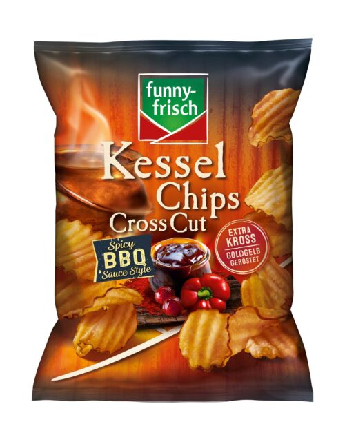 funny-frisch Kessel Chips Cross Cut BBQ Sauce Style 120g