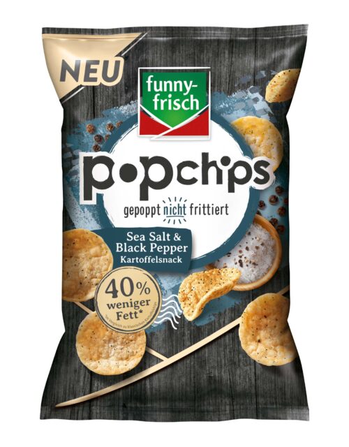 funny-frisch Popchips Sea Salt & Black Pepper 80g