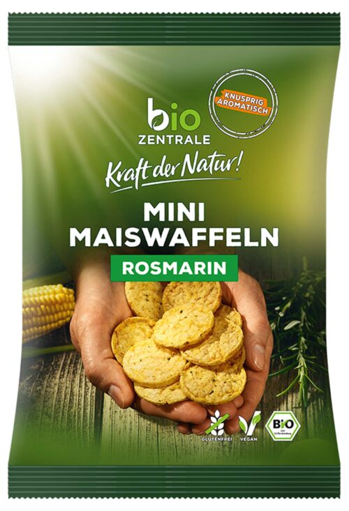 biozentrale Mini Maiswaffeln Rosmarin 50g