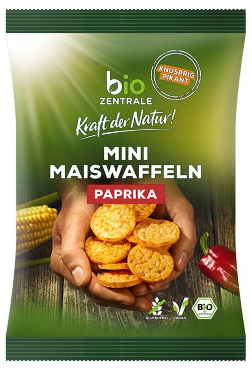 biozentrale Mini Maiswaffeln Paprika 50g